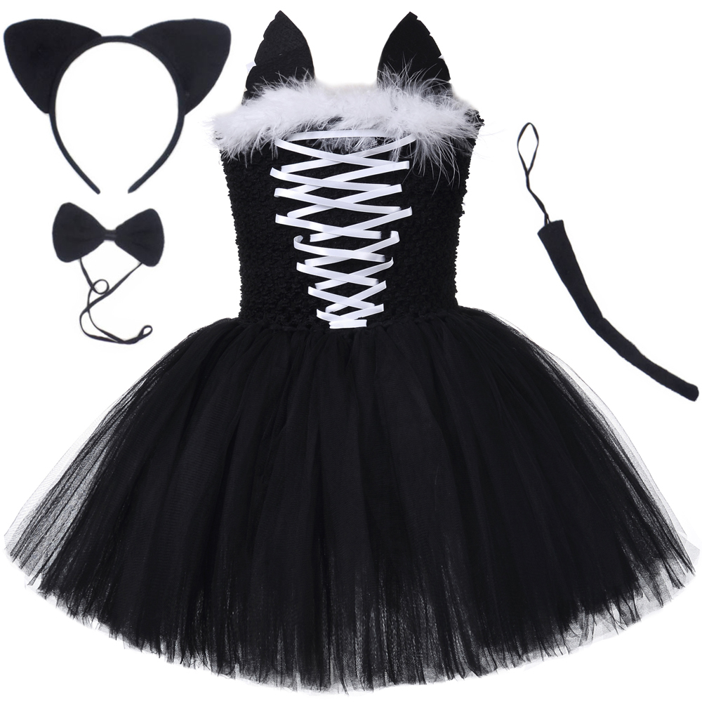 Baby Tutu Skirt - Black Cat Tutu Dress for Girls