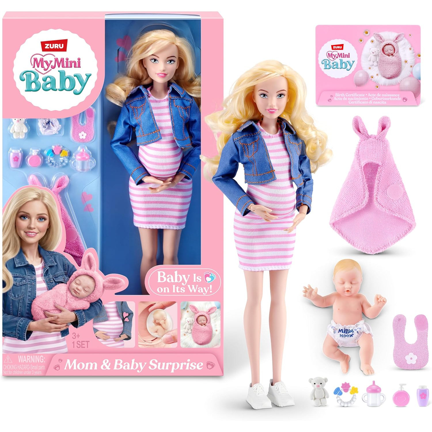 Zuru My Mini Baby Pregnant Dol - огляд і ціна Newborn Gift Set